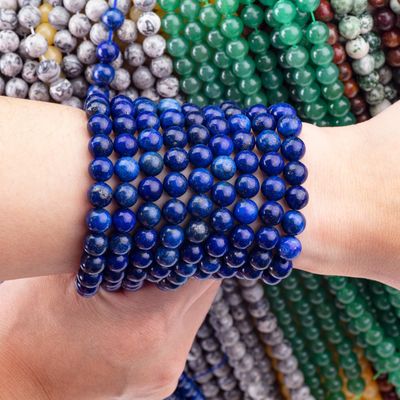 8mm koyu lapis lazuli taşlar kristal taşlar mücevher yapmak için