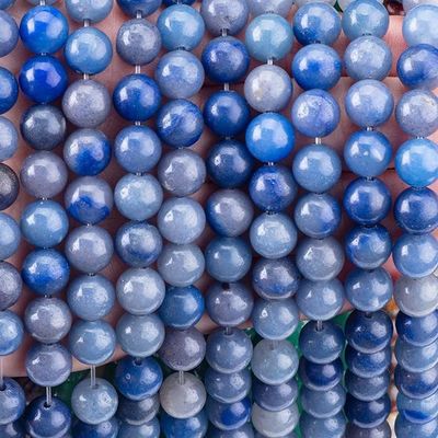 8mm Mavi Aventurine Gemstone Marangozları Temizleyici Kristal Taş Marangozları Mücevher Yapımı İçin