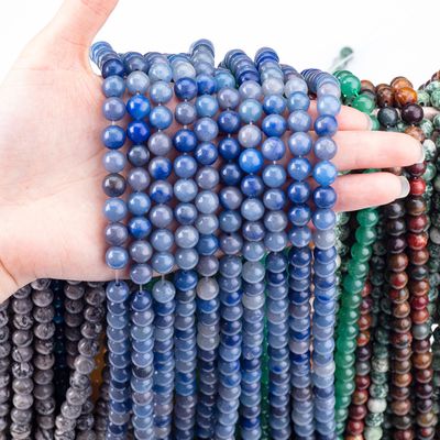 8mm Mavi Aventurine Gemstone Marangozları Temizleyici Kristal Taş Marangozları Mücevher Yapımı İçin