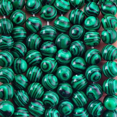 8mm malaşit mücevherler kristal taşlar mücevher yapmak için