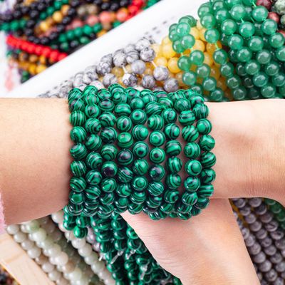 8mm malaşit mücevherler kristal taşlar mücevher yapmak için