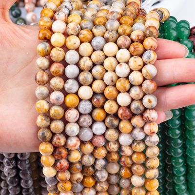 8mm Çılgın Dırdalan Agat Gemstone İnciler Temizleme Kristal Taş İnciler Mücevher Yapımında