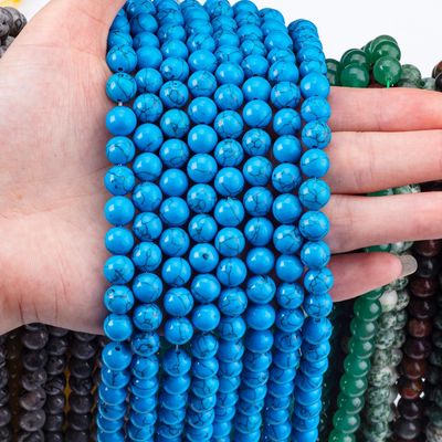 Mavi Turkuaz 8MM Yumuşak Yuvarlak Şekil Sıfır Tırnak Mücevher Yapım Aletleri İçin