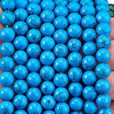 Mavi Turkuaz 8MM Yumuşak Yuvarlak Şekil Sıfır Tırnak Mücevher Yapım Aletleri İçin