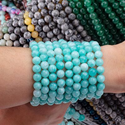 8mm Tianhe Taş Kristal Yuvarlak Toplu Mühür DIY Mücevher Yapma Küpe ve Kolye