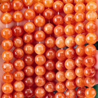 8MM Kristal Koyu Kırmızı Aventurine Şifa Gemleri El Yapımı Mücevherler İçin Yuvarlak Sıvı İnciler
