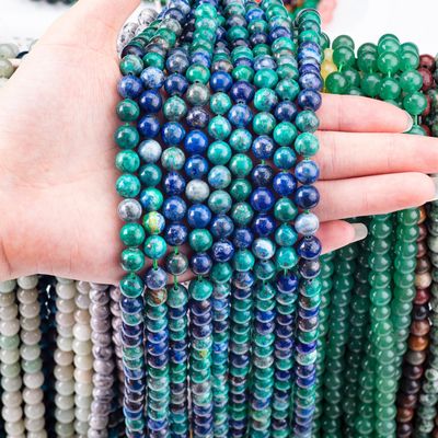 8 mm renkli Lapis Lazuli Gemstone Beads Healing Crystal Stone Beads Mücevher yapımı için