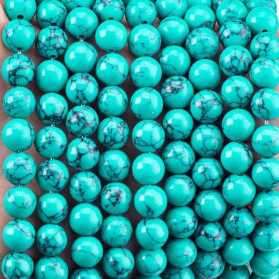8MM Yeşil Turkuaz Toplu Boncuklar Mücevher Yapımında Bilezik Kolye Küpesi