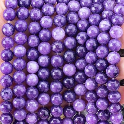 8mm Yüksek Kalite Açık Mor Galaksi Agat Gemstone Marangozları Temizleyici Kristal Taş Marangozları Mücevher Yapımı İçin
