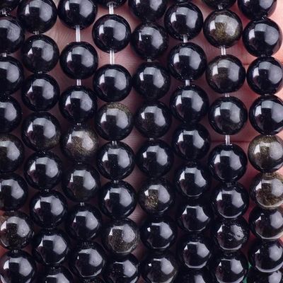 8mm Altın Obsidian Gemstone Marangozları Temizleyici Kristal Taş Marangozları Mücevher Yapımı İçin
