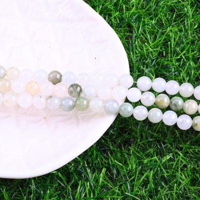 TianShan Zümrüt Yeşil Yuvarlak İnce Doğal Kristal Değerli Taş Farklı İnce Boyutları DIY Mücevher Yapımı için gevşek İnce iplikler