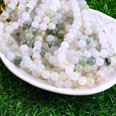 TianShan Zümrüt Yeşil Yuvarlak İnce Doğal Kristal Değerli Taş Farklı İnce Boyutları DIY Mücevher Yapımı için gevşek İnce iplikler