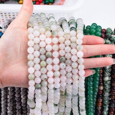 TianShan Zümrüt Yeşil Yuvarlak İnce Doğal Kristal Değerli Taş Farklı İnce Boyutları DIY Mücevher Yapımı için gevşek İnce iplikler