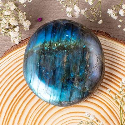 Doğal Labradorit Palmiye Taşı İyileştirici Pocket Labradorite Kaya Taşları Düzensiz Kaygı Taşı Kaygı Serbestleştirici