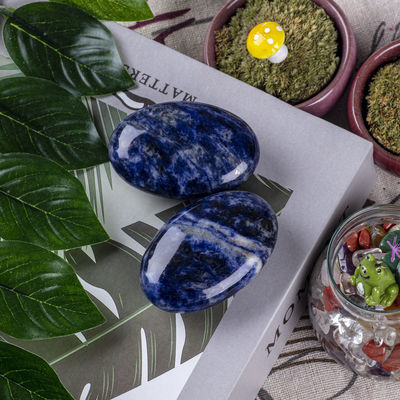 Doğal cilalı Sodalite Palmiye Taşı Sodalite Cep Değerli Taşı Sodalite Kaygı Taşı Stresden Kurtulmak Ev Dekorasyonu
