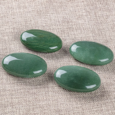 Doğal cilalı yeşil Aventurine Palmiye Taşı Yeşil Aventurine Cep Kaygısı Mücevher Stres azaltma Ev Dekorasyonu
