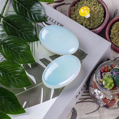 Doğal Opal Palmiye Taşı İyileştirici Pocket Poli Opal Kaya Taşları Oval Kaygı Taşı Kaygı Serbestleştirme