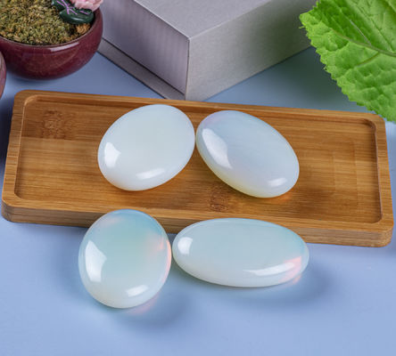 Doğal Opal Palmiye Taşı İyileştirici Pocket Poli Opal Kaya Taşları Oval Kaygı Taşı Kaygı Serbestleştirme
