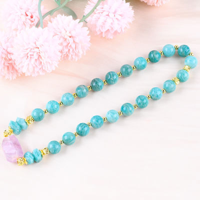 11MM 14MM Tianhe Taşı Ametist Kristal Gemstone Mermi Bilezikleri 2 Katman