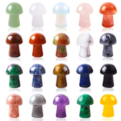 0.8 inç / 20 mm Gemstone Mantar Şekilli Kristaller DIY Mücevherler için