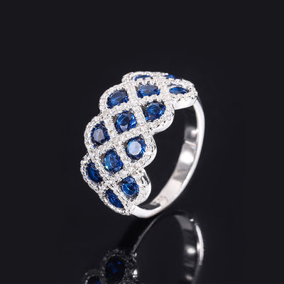 Zirkon 925 Sterling Gümüş Mücevher Nişan Yüzükleri Çiçek Şekli