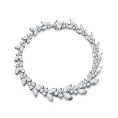 18K altın buğday kulağı Moissanite Tennis Bilezik Nişan için