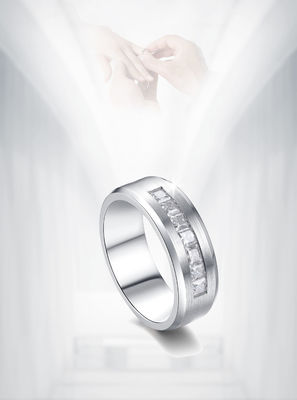 18k altın Moissanite elmas nişan yüzüğü özel renk