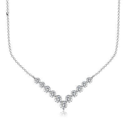 18K Altın Moissanite Elmas Gülümseme Kolye Kolye Hediye vermek için