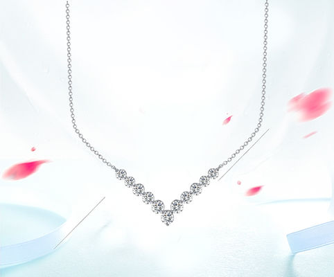18K Altın Moissanite Elmas Gülümseme Kolye Kolye Hediye vermek için