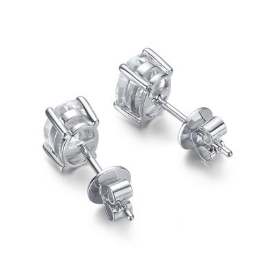 18k altın Moissanite elmas oval küpeler hediye olarak