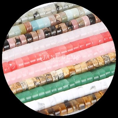 Gemstone Rondelle İnciller Çıkarlı Davul İnciller Mücevher Yapımı için HeShi Şekilli Işıklar