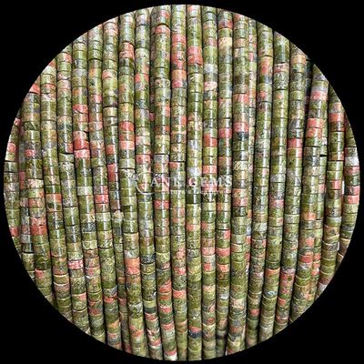 Gem Bead Labradorit/Kırmızı Turkuaz/Lapis Lazuli/Unakite Davul Şekli İyileştirici Enerji İçin Sıvı Tüylüler