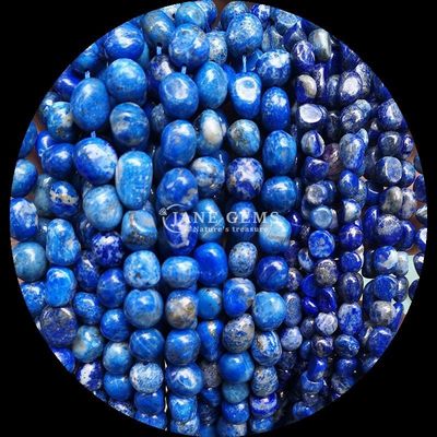 Değerli değerli taşlar İnce Doğal Kristal Lapis Lazuli Düzensiz Şekil İnce Mücevherler için gevşek inciler