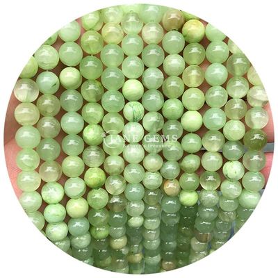 Cümle Doğal Kristal Gemstone Yuvarlak Kalsedon Boncukları Yeşim Yuvarlak Yumuşak Boncuk Aksesuarları DIY Bilezik Kolye