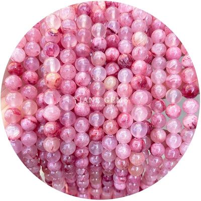 Cümle Doğal Kristal Gemstone Yuvarlak Kalsedon Boncukları Yeşim Yuvarlak Yumuşak Boncuk Aksesuarları DIY Bilezik Kolye