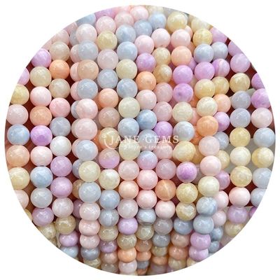 Toptan yuvarlak doğal taş boncuklar yuvarlak gevşek taş boncuklar aksesuarlar 8mm akvamarin gevşek boncuklar DIY mücevher için