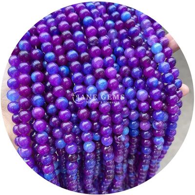 Toptan yuvarlak doğal taş boncuklar yuvarlak gevşek taş boncuklar aksesuarlar 8mm akvamarin gevşek boncuklar DIY mücevher için