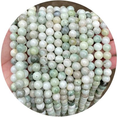 Toptan yuvarlak doğal taş boncuklar yuvarlak gevşek taş boncuklar aksesuarlar 8mm akvamarin gevşek boncuklar DIY mücevher için