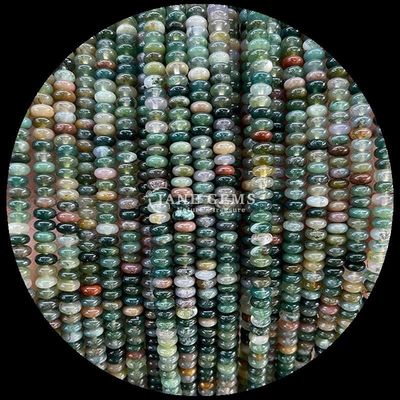 Doğal Kristal Gemstone Rondelle Abacus Form Amazonite Tiger Eye Yoga Bilezikleri için gevşek boncuk telleri