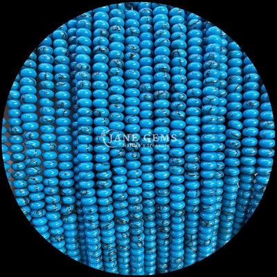 Doğal Kristal Gemstone Rondelle Abacus Form Amazonite Tiger Eye Yoga Bilezikleri için gevşek boncuk telleri