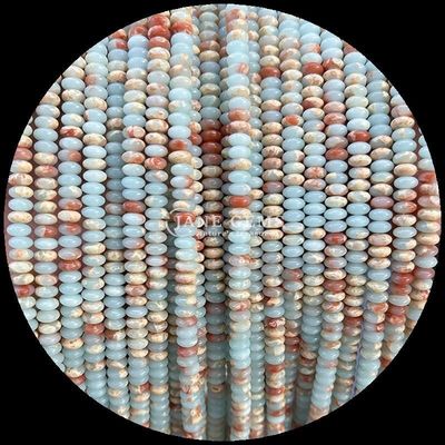 Çeşitli mücevher türü Rondelle Abacus şekli Sodalite Yeşil Aventurine Mücevher tasarımı için gevşek boncuk telleri