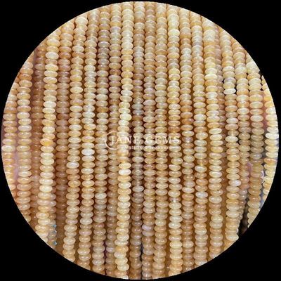 Doğal değerli taş Rondelle Abacus Şekilli Boncuk Pembe Aventurine Lapis Lazuli İyileştirici enerji için gevşek boncuk telleri