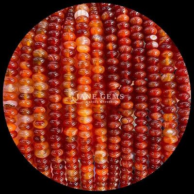 Özel Boyutlu Taşlar Mermer Rondelle Abacus Şekli Taş Karnelian Açık Kuvars Yüzeysel Kuyruk Yapımında