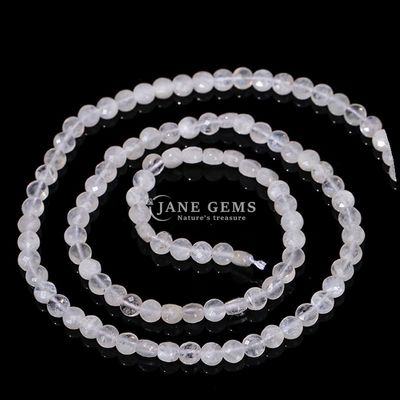 Düz şekilli yüzlü boncuklar Kristal taş yuvarlak şekil florit prehnite DIY mücevher yapımı için gevşek boncuk telleri