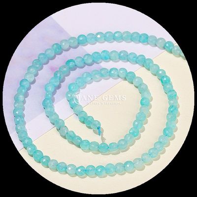 Düz şekilli yüzlü boncuklar Kristal taş yuvarlak şekil florit prehnite DIY mücevher yapımı için gevşek boncuk telleri