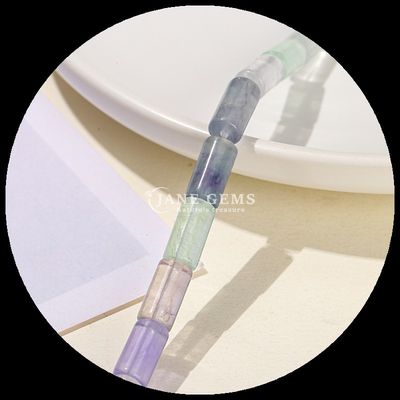 Düzensiz Fluorit Boncukları Kristal Gemstone Yuvarlak Tüp Şekli Su Damlası Şekli Çıkarsız Boncuk Telleri DIY Mücevher Yapımı için