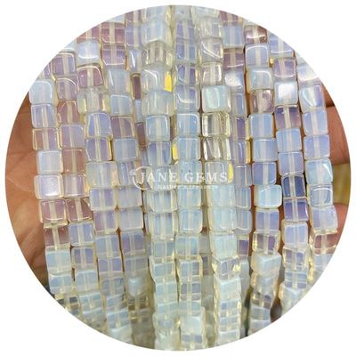 Alışveriş Alışveriş Doğal Kristal Gemstone Kare Şekilli Mercekler Küp Sıfır Taş Mercek Aksesuarları Mücevherler İçin Küp Mercek Aralıkları