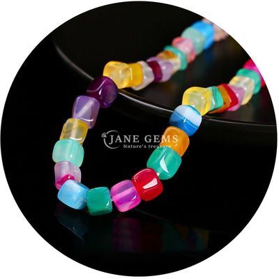 Alışveriş Alışveriş Doğal Kristal Gemstone Kare Agat Boncuklar Küp Sıfır Turkuaz Boncuk Aksesuarları Mücevher Yapımı için Aralıklar