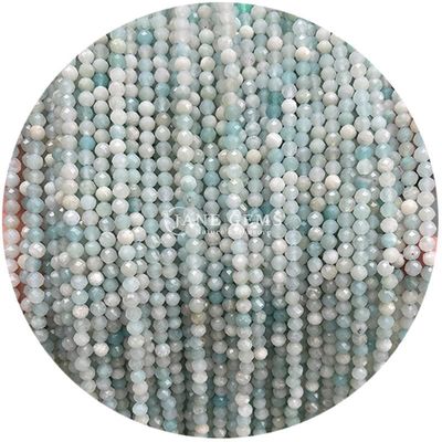 Değerli taşlar Bileklik için doğal kristal yüzlü yuvarlak küçük Amazonite Apatit gevşek bileklik telleri
