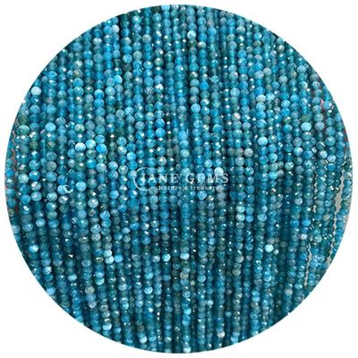 Değerli taşlar Bileklik için doğal kristal yüzlü yuvarlak küçük Amazonite Apatit gevşek bileklik telleri